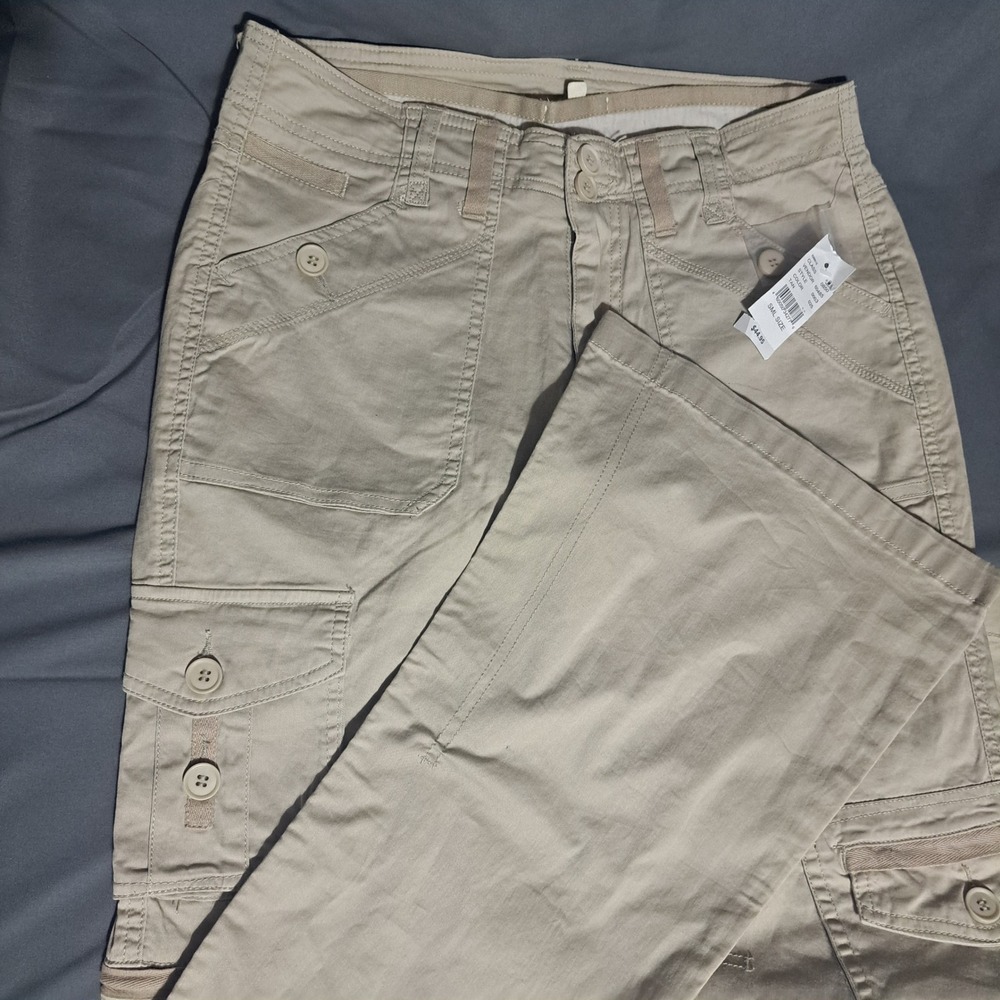 PacSun LA‎ Hearts Women's SZ S Tan Flare Cargo Pants NWT MSRP $44.95